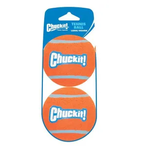 CHUCKIT - Tennis Ball Large Orange 3" Diameter - 2 Balls