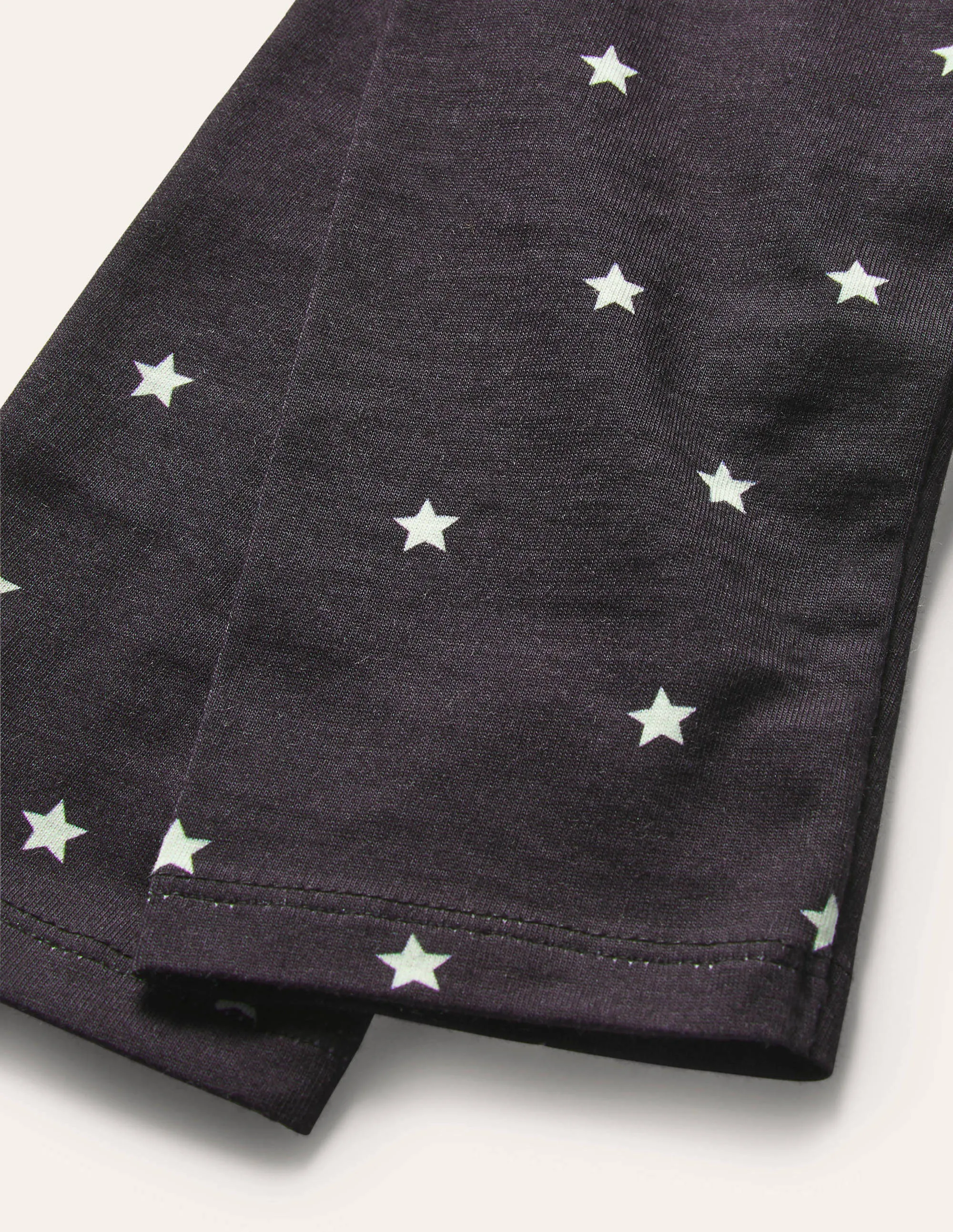 Fun Cosy Leggings-Starboard Blue Ivory Stars