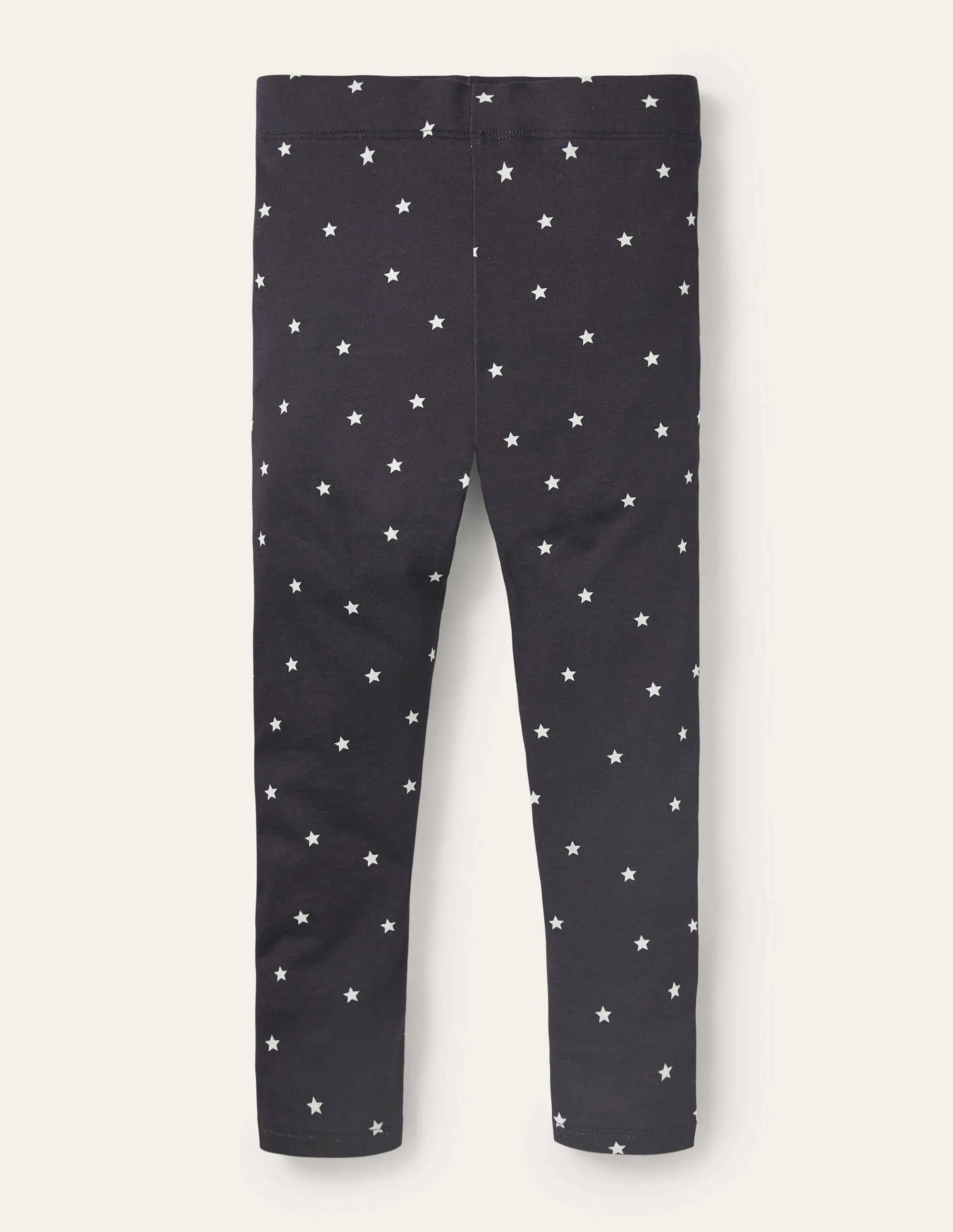 Fun Cosy Leggings-Starboard Blue Ivory Stars