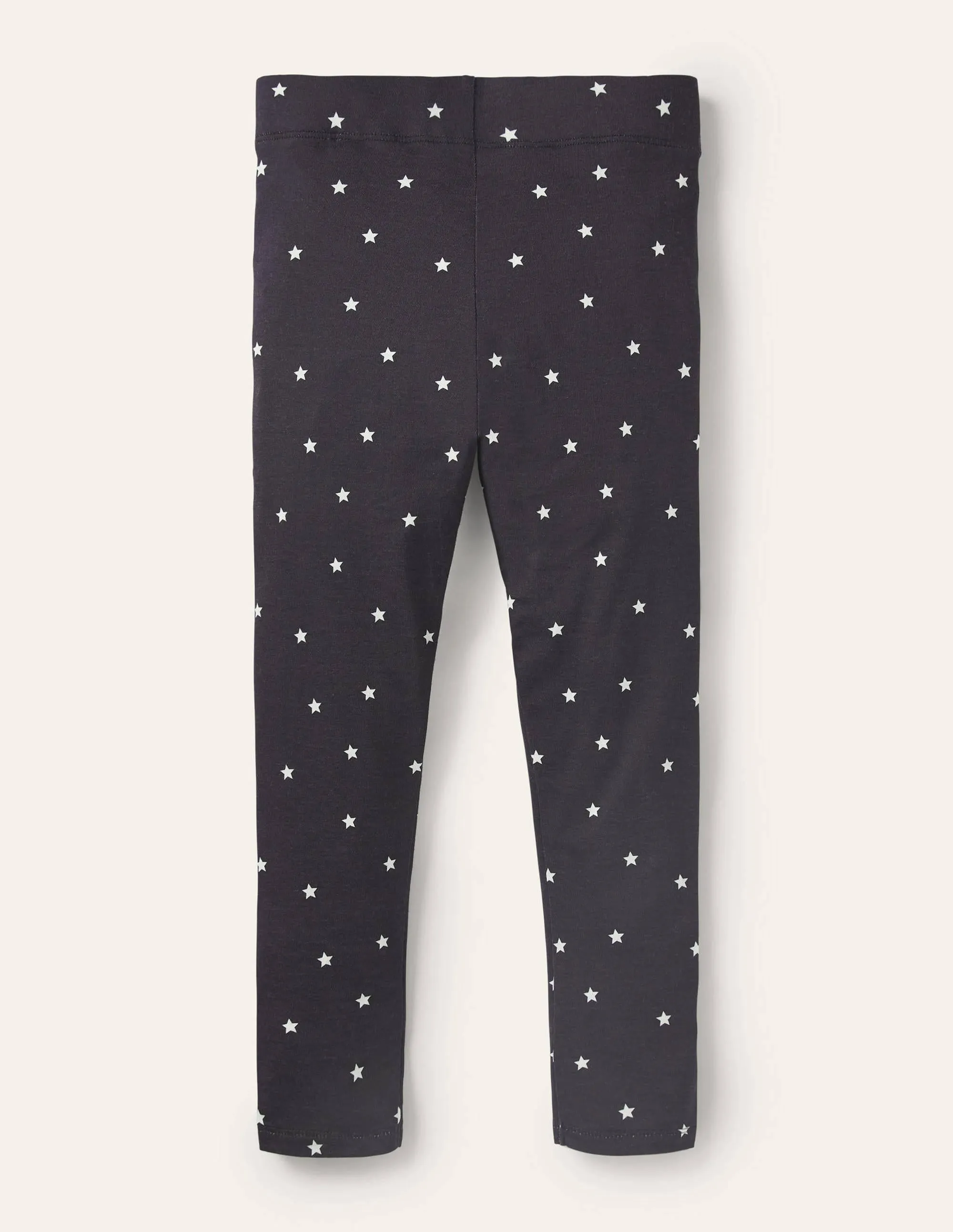 Fun Cosy Leggings-Starboard Blue Ivory Stars