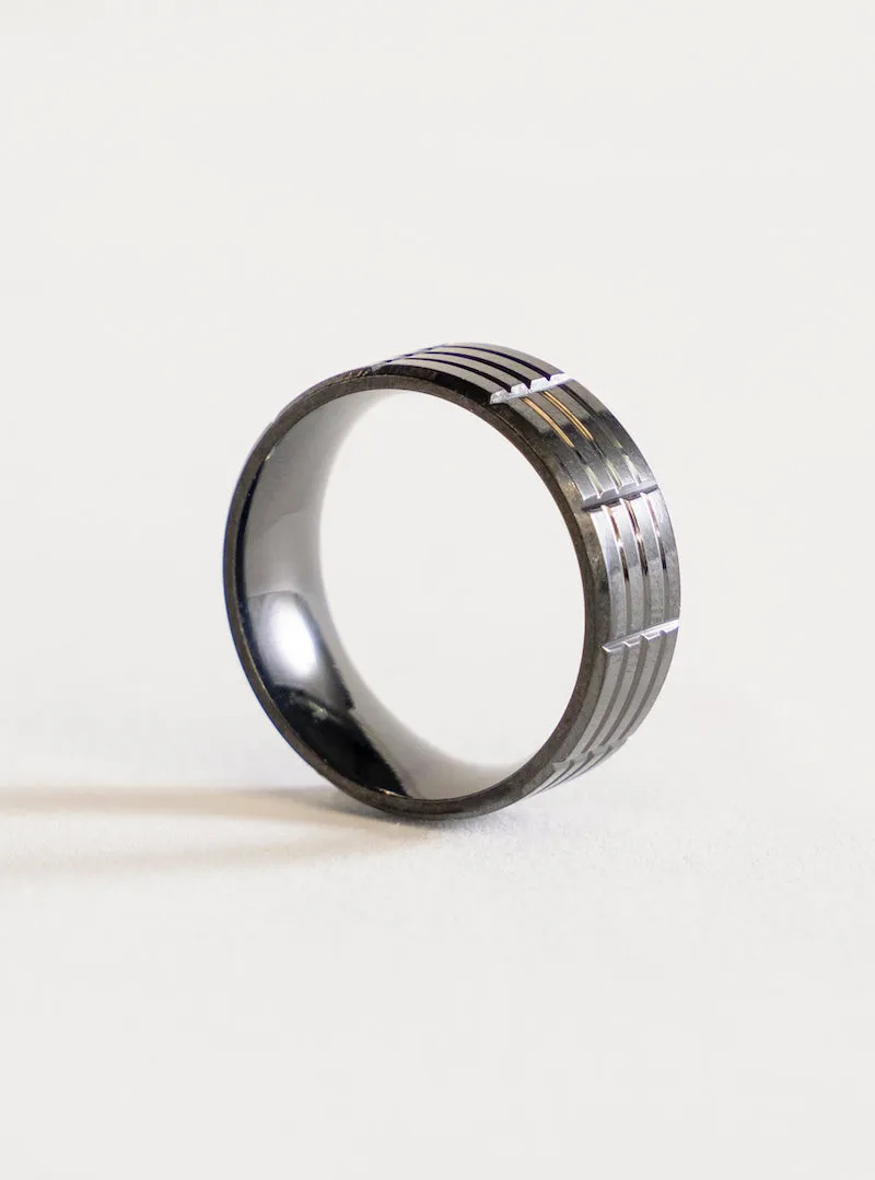 Hand Maze Ring, Negro