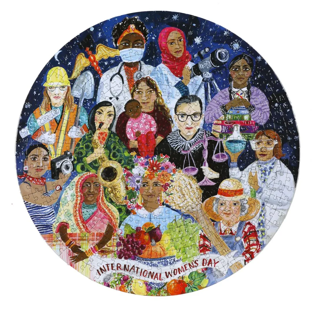 International Women's Day 500 Piece Round Puzzle