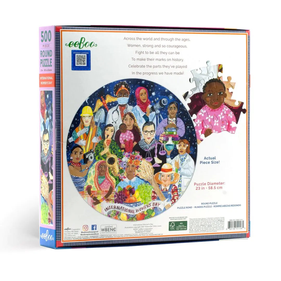 International Women's Day 500 Piece Round Puzzle