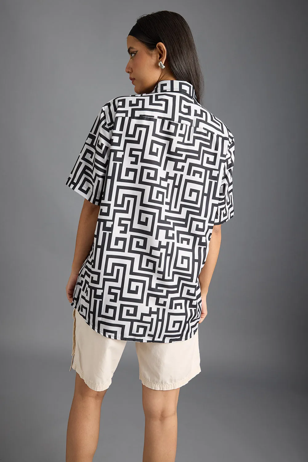 Maze Printed Women's Resort Shirt