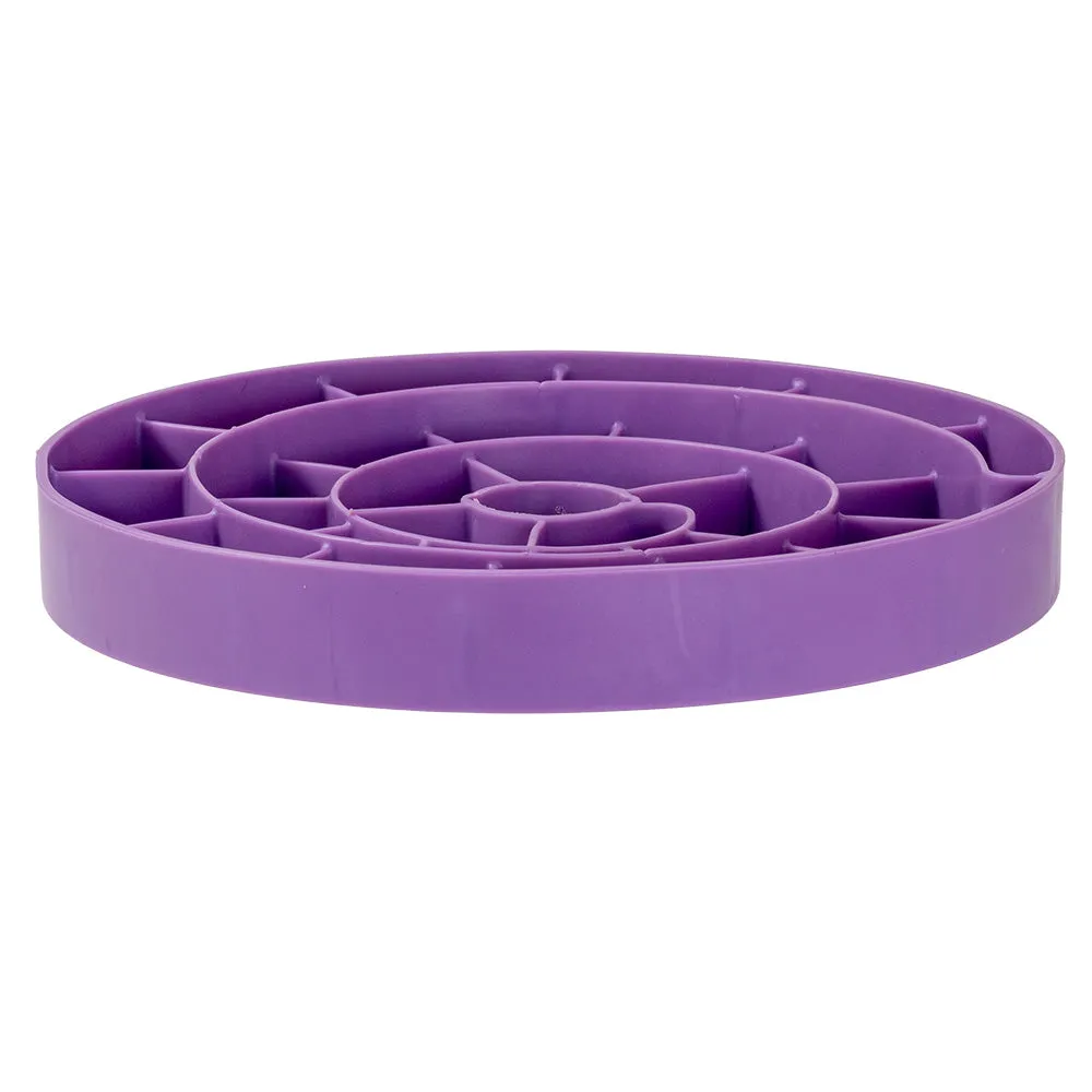 Puzzle Feeder Interactive Dog Bowl (Swirl, Purple)