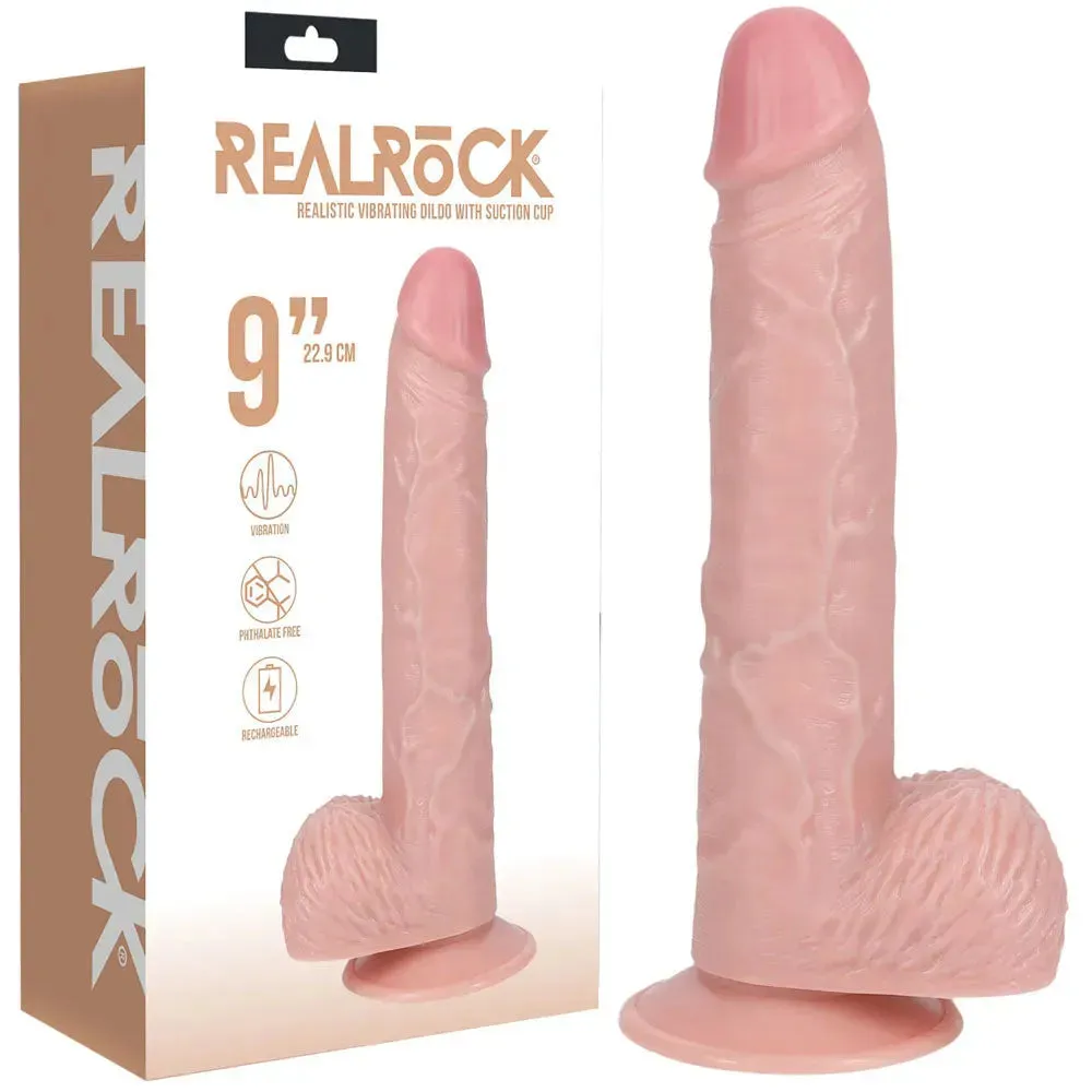 REALROCK 23cm Vibrating Cock   Balls -