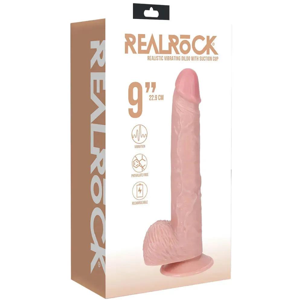 REALROCK 23cm Vibrating Cock   Balls -