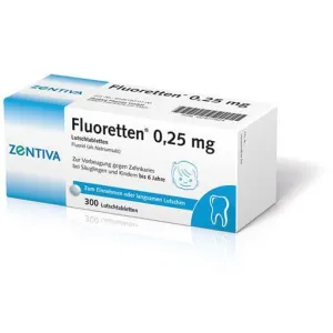 Sodium fluoride, FLUORETTES 0.25 mg tablets